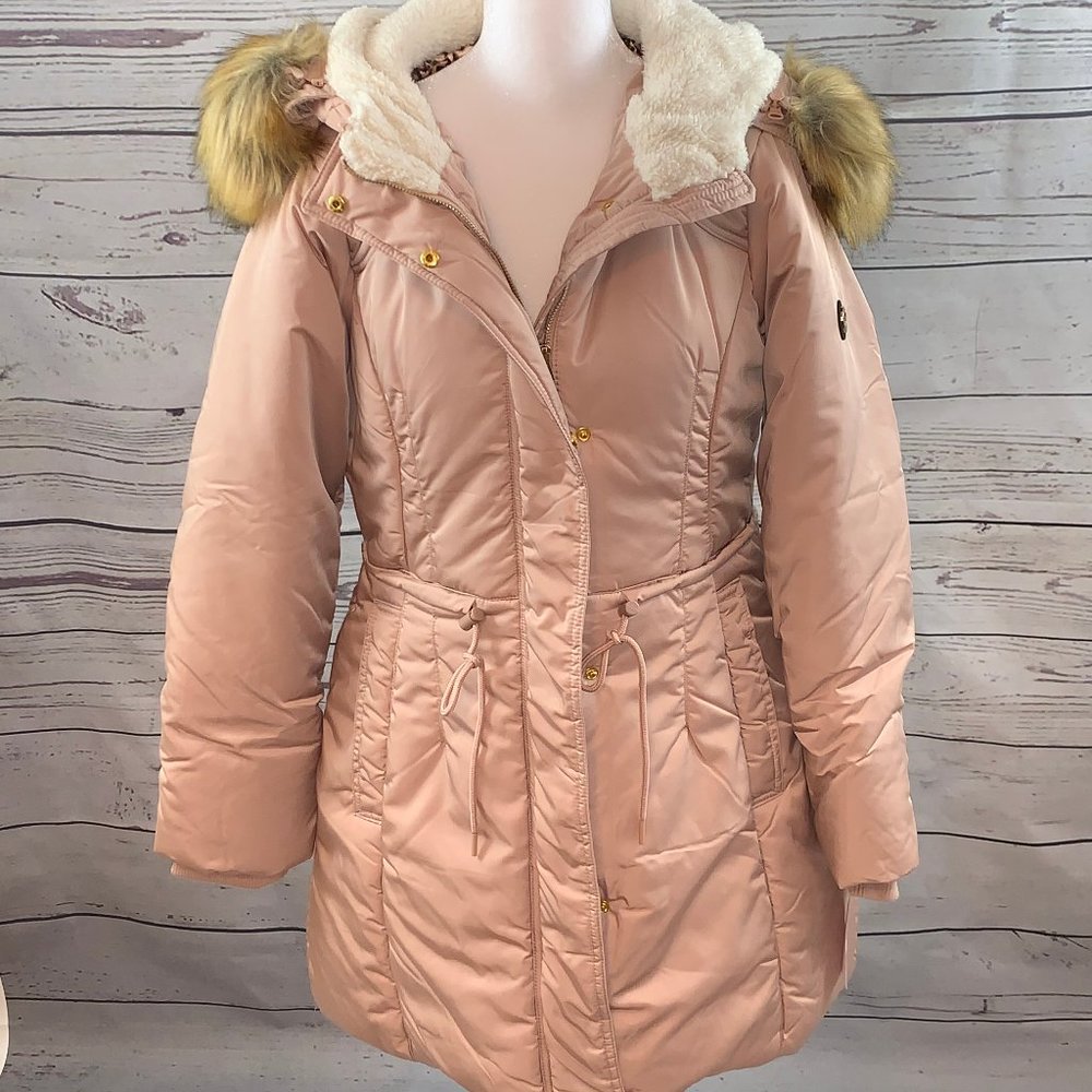 NWT JESSICA SIMPSON Blush Faux Fur Trim Co… - Picture 8 of 8